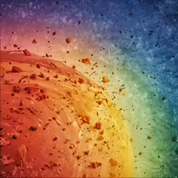 the photo was created in adobe, it is colorful