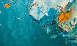 a piece of paper that is floating in the water