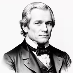 a drawing of a man with blonde hair