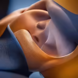 a close up view of a tie with a blurred background