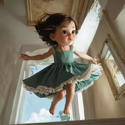 a child is standing in a doorway of a house