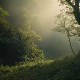 a path in the forest with trees and leaves