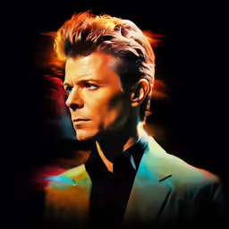 a painting of david beck, the doctor who looks like he is in a strange fashion