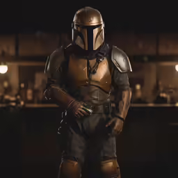 a man dressed in boba fett outfit and armor