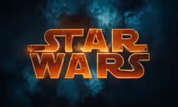 the words star wars written in 3d animation style