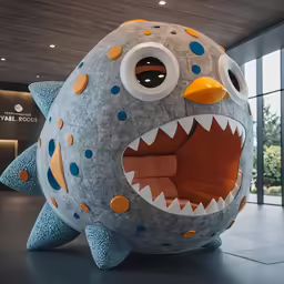 a giant inflatable object that looks like a fish