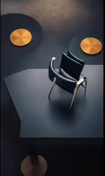 a chair in the middle of a room
