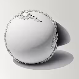 a white object is shown in a studio shot