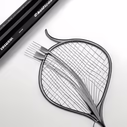 two different types of scissors and a marker