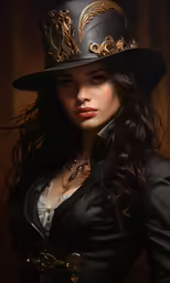 an image of a woman wearing a hat