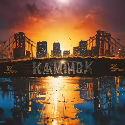 an image of a beautiful sunset in the city