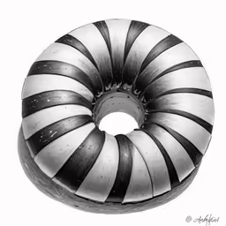 the large black and white balloon is placed in the middle