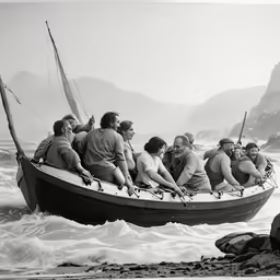 a group of people that are in a boat