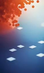 the blue background has lots of white squares