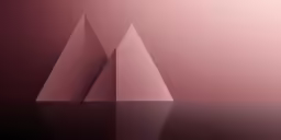 minimally designed pink mountains with shiny water surface in the middle