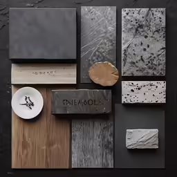 a variety of decorative surfaces and samples
