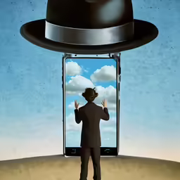a picture of a man under a hat