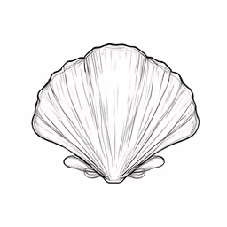 an inked seashell is shown on the back of a poster