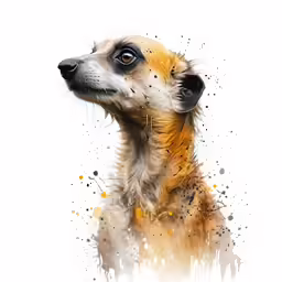 the painting shows an adorable looking dog