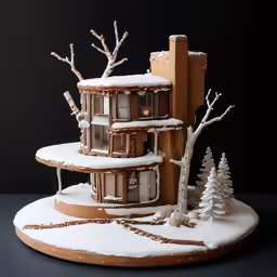 a cake in the shape of a building