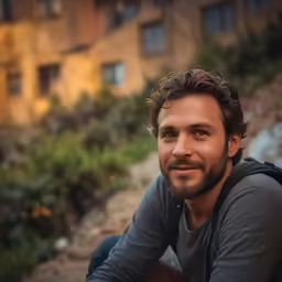 a man with a hoody on posing for the camera