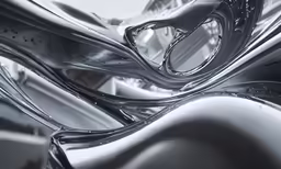 there are many shiny chrome objects together