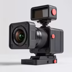 the small video camera is being used to film an image