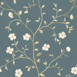 large white flowers on a green background