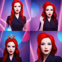 a photo of a woman wearing a crown