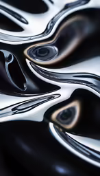 abstract black and white wallpaper featuring curved lines