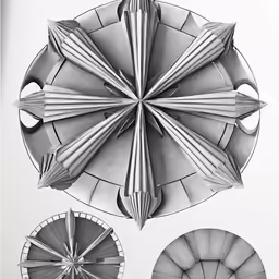 a drawing of some different shapes and sizes of objects