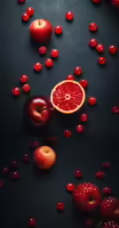 various fruit are displayed in a variety of sizes