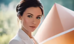 an image of a woman that is looking off to the side