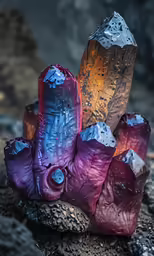 a close up shot of different colored rocks