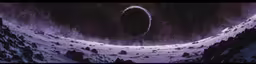 a huge object is going down the side of the mountain