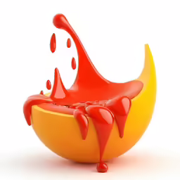 a 3d image of a hot dog on a white background