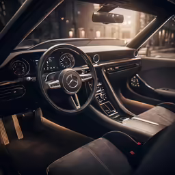the dashboard and dash panel of a vehicle