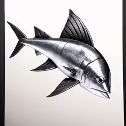 the art print features a picture of a leaping tuna
