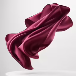an image of a sculpture made with cloth flying