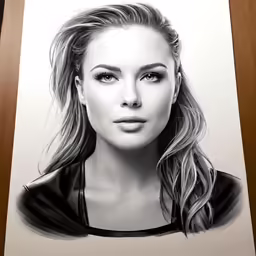 a drawing of the famous celebrity with a braid