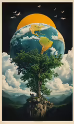 an image of people sitting on a tree trunk