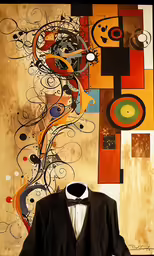 a black jacket and tie sitting on top of a table