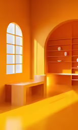 a room with no walls and windows
