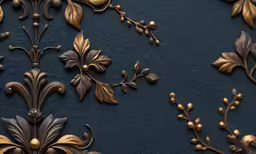decorative floral design on the side of an ornate building
