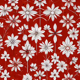 an image of white flowers on red,red and white flowers against an orange background