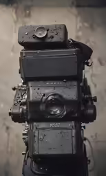 a photo of some very old cameras