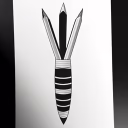 an image of an artistic card with some pencils