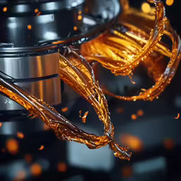 a metal object with some type of liquid being poured on it