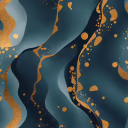 this is abstract painting with metallic circles