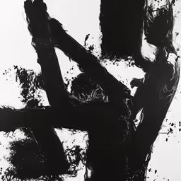 an abstract image is black and white of a tree